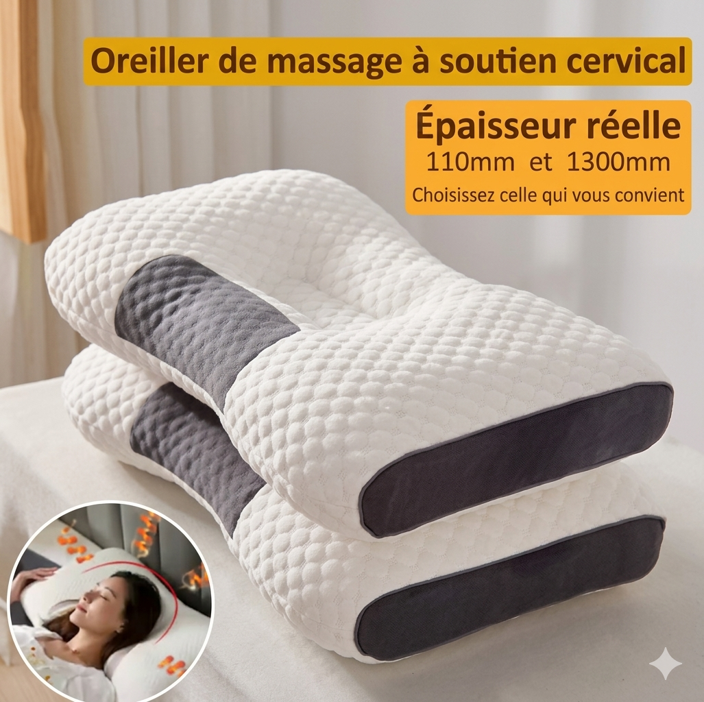 Oreiller Cervical Orthopédique Sommeil Réparateur