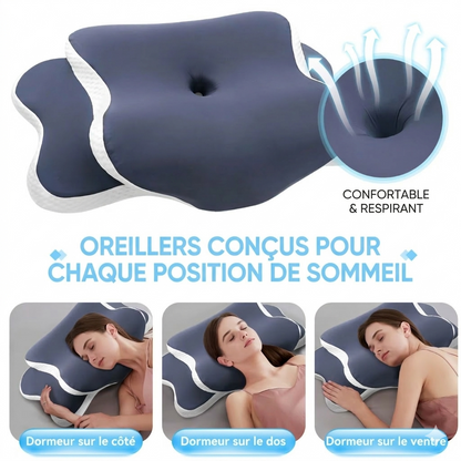Oreiller Cervical Mémoire de Forme – Oreiller Orthopédique Ergonomique