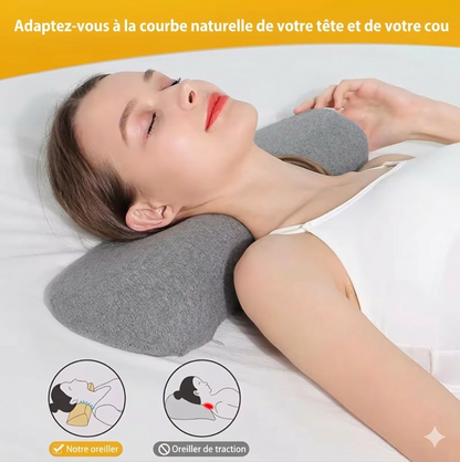 Oreiller Cervical Orthopédique Ergonomique en Mousse à Mémoire