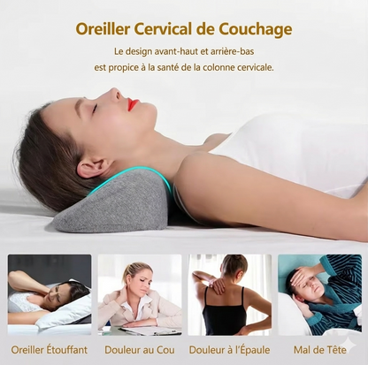 Oreiller Cervical Orthopédique Ergonomique en Mousse à Mémoire