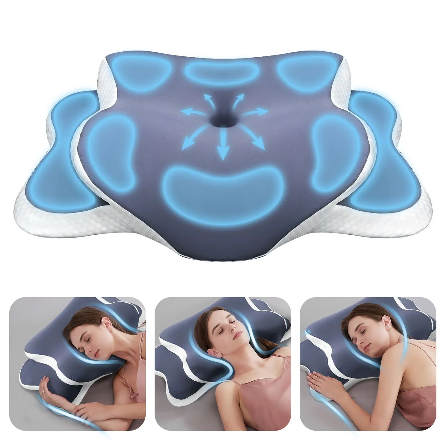 Oreiller Cervical Mémoire de Forme – Oreiller Orthopédique Ergonomique